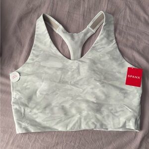 SPANX White Camouflage Sports Bra